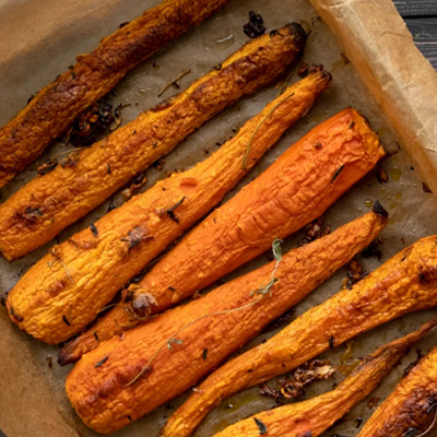 Spring miso roasted carrots