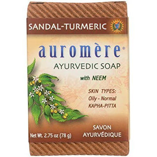 Auromere Sandalwood-Turmeric Ayurvedic Bar Soap