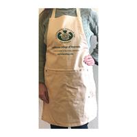 CCA Logo Aprons - Eco Oatmeal w/ Hunter Green