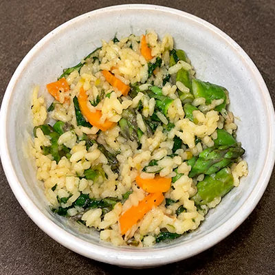 Lemon-Saffron Asparagus Risotto: Dosha: KPV